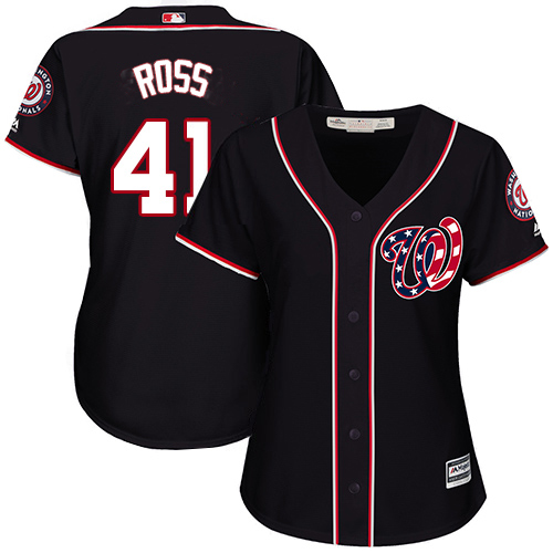 Nationals #41 Joe Ross Navy Blue Alternate Women's Stitched MLB Jersey